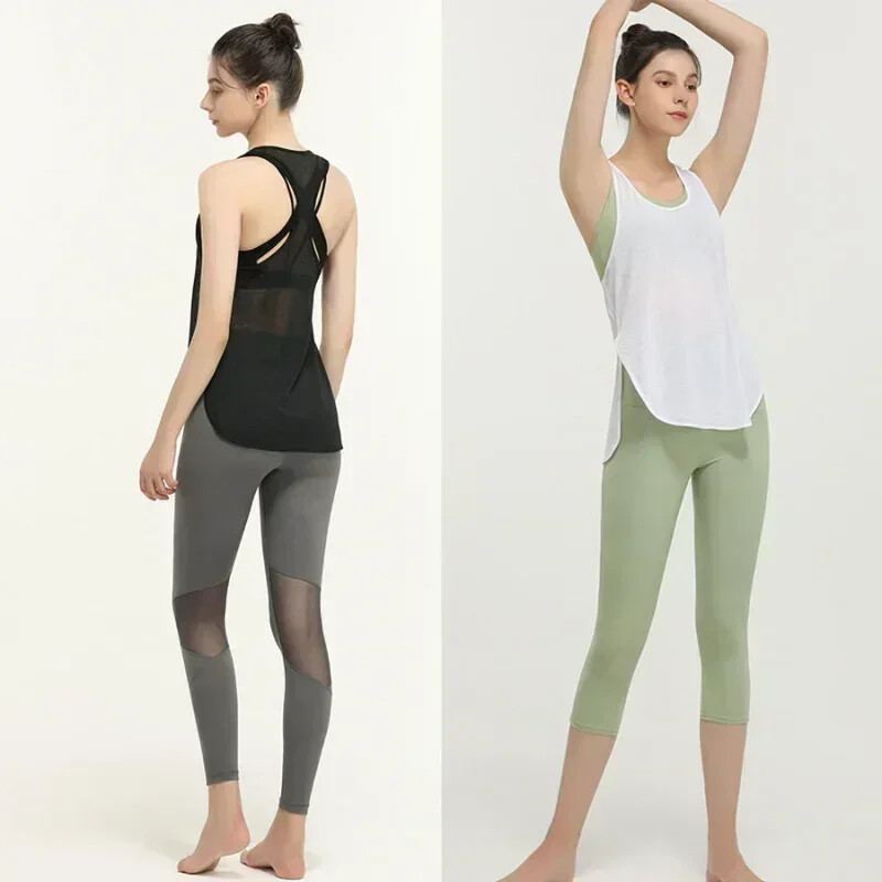 Sporta vestes sievietēm Sporta zāle Skatīt caur jogas fitnesa krekls Sporta augšdaļa, melna skriešanas veste, sieviešu skriešanas krekli, treniņi sievietēm