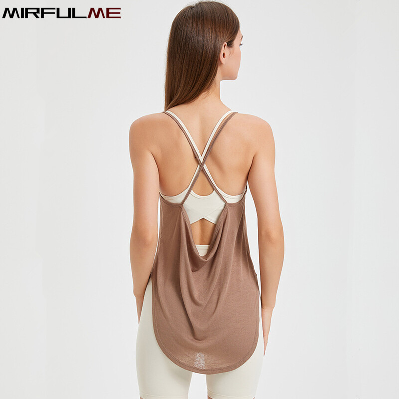 Ženski sportski prsluk Tanke široke majice za jogu Majice bez rukava za trčanje Brzo sušeće majice bez rukava Majice za vježbanje u teretani za djevojke Kamizol