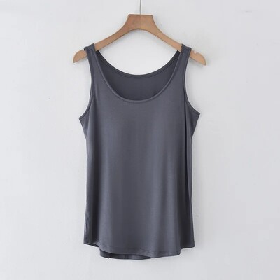 Modalna majica bez rukava Ženska podloga za prsa Kućna majica Ljetna opuštena gornja odjeća bez rukava za veće veličine