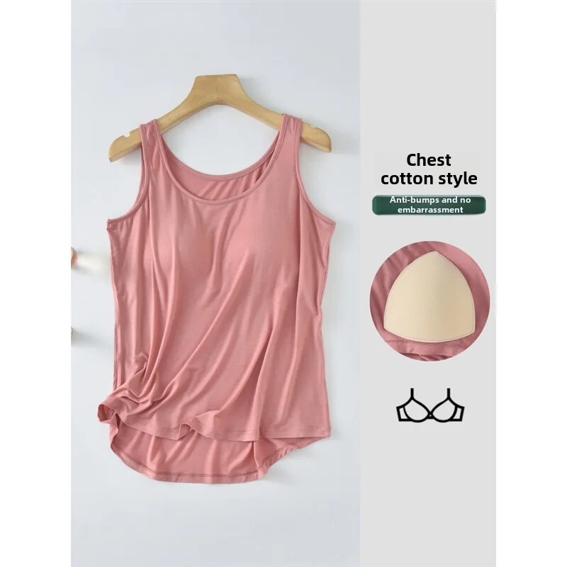 Modalna majica bez rukava Ženska podloga za prsa Kućna majica Ljetna opuštena gornja odjeća bez rukava za veće veličine