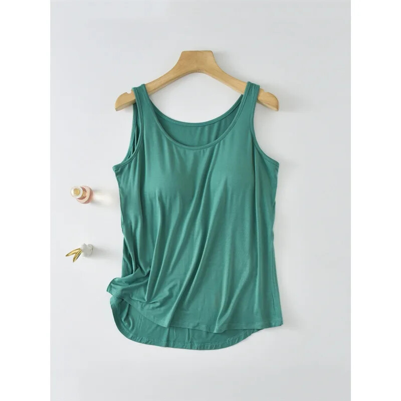 Modalna majica bez rukava Ženska podloga za prsa Kućna majica Ljetna opuštena gornja odjeća bez rukava za veće veličine