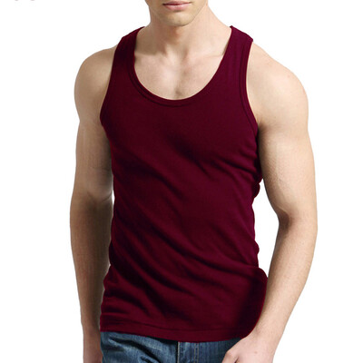 Maiuri Bărbați Bumbac Vestă pentru alergare Fitness Cool Vară Top fără mâneci Gym Sport Slim Casual Tricou Bărbați 9 Culori 1BUC