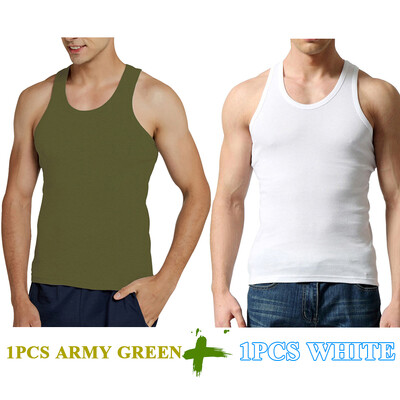 Maiuri Bărbați Bumbac Vestă pentru alergare Fitness Cool Vară Top fără mâneci Gym Sport Slim Casual Tricou Bărbați 9 Culori 1BUC