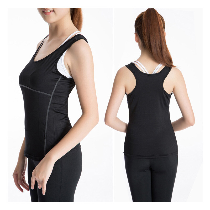 Cămașă de yoga Sport Alergare Vestă cu uscare rapidă Elasticitate ridicată Fit strâns Fitness Femei Îmbrăcăminte GYM Tricou culturism