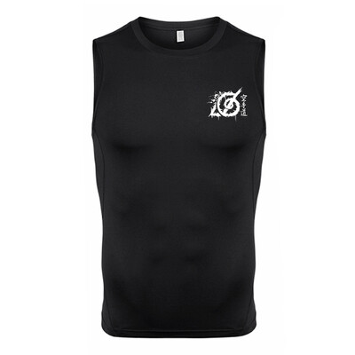 Grafisks bezpiedurkņu kompresijas krekls vīriešiem Vasaras Athletic Ātri Dry Elastīgi Topi Sporta zāle Treniņiem Skriešanas vestu pamatnes