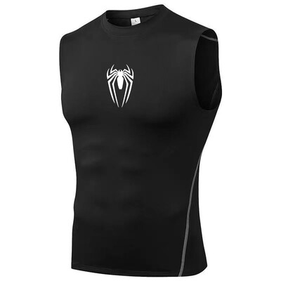 Tricou mai subțire fără mâneci pentru bărbați, elastic, fără mâneci, vară, cu uscare rapidă, respirabil, sport, fitness, baschet, ciclism