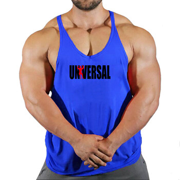 Unversal Gym Stringers Ανδρικά Tank Tops Αμάνικο πουκάμισο Y πλάτη Bodybuilding and Fitness Ανδρικά γυμναστήρια Μονά Ρούχα Μυϊκές ρεγκάτες