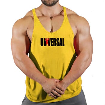 Unversal Gym Stringers Ανδρικά Tank Tops Αμάνικο πουκάμισο Y πλάτη Bodybuilding and Fitness Ανδρικά γυμναστήρια Μονά Ρούχα Μυϊκές ρεγκάτες