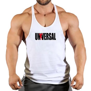 Unversal Gym Stringers Ανδρικά Tank Tops Αμάνικο πουκάμισο Y πλάτη Bodybuilding and Fitness Ανδρικά γυμναστήρια Μονά Ρούχα Μυϊκές ρεγκάτες