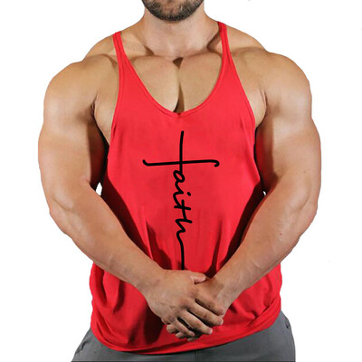Zīmolu sporta zāle Apģērbi Kokvilnas Singlets Canotte Bodybuilding Stringer Tank Top Vīriešu Fitnesa Krekls Muskuļu Puiši Bezpiedurkņu Veste Tanktop