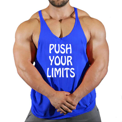 Zīmolu sporta zāle Apģērbi Kokvilnas Singlets Canotte Bodybuilding Stringer Tank Top Vīriešu Fitnesa Krekls Muskuļu Puiši Bezpiedurkņu Veste Tanktop