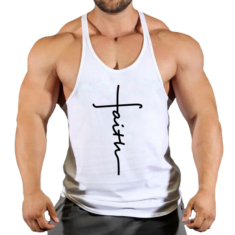 Zīmolu sporta zāle Apģērbi Kokvilnas Singlets Canotte Bodybuilding Stringer Tank Top Vīriešu Fitnesa Krekls Muskuļu Puiši Bezpiedurkņu Veste Tanktop