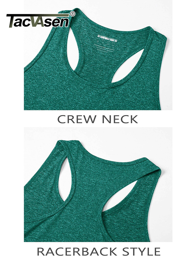 TACVASEN Tricouri de antrenament pentru antrenament de vară cu uscare rapidă, veste de yoga pentru femei, tricouri fără mâneci, pantaloni de alergare respirabil, tricou pentru antrenament