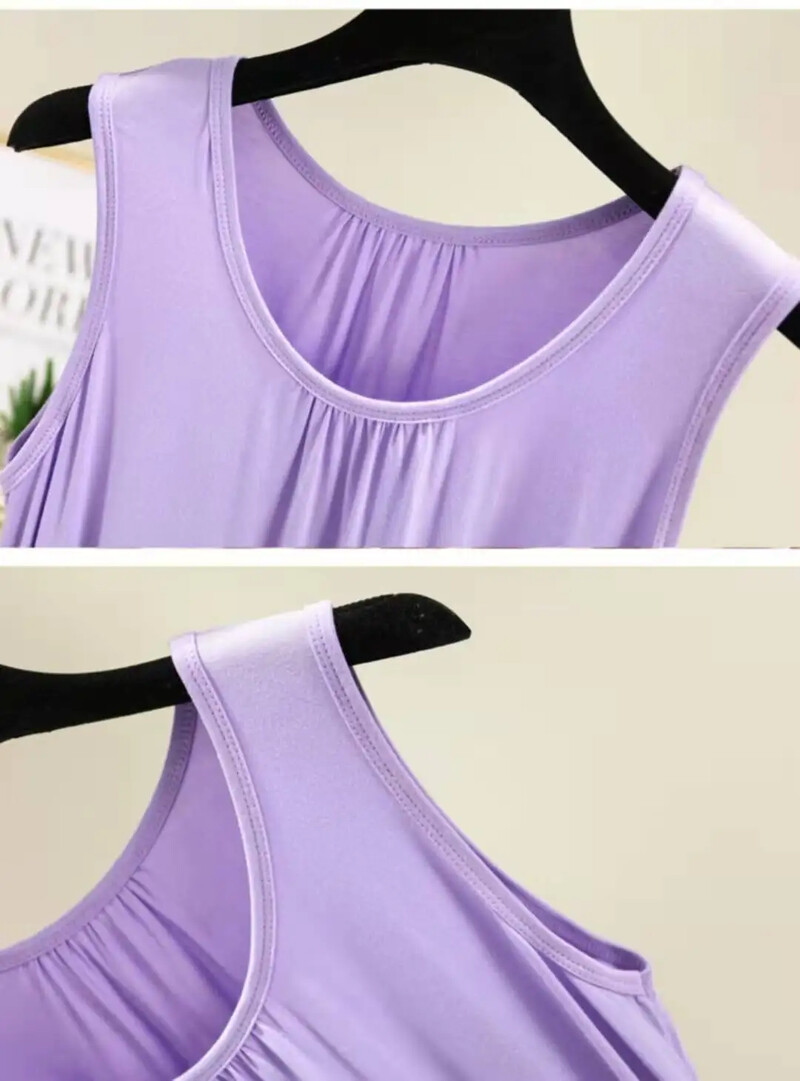 Vestă modală de mărime mare, vară, pentru femei, cu straturi de bază, îmbrăcăminte pentru acasă, îmbrăcăminte interioară, exterioară, top fără mâneci, pentru îmbrăcăminte casual