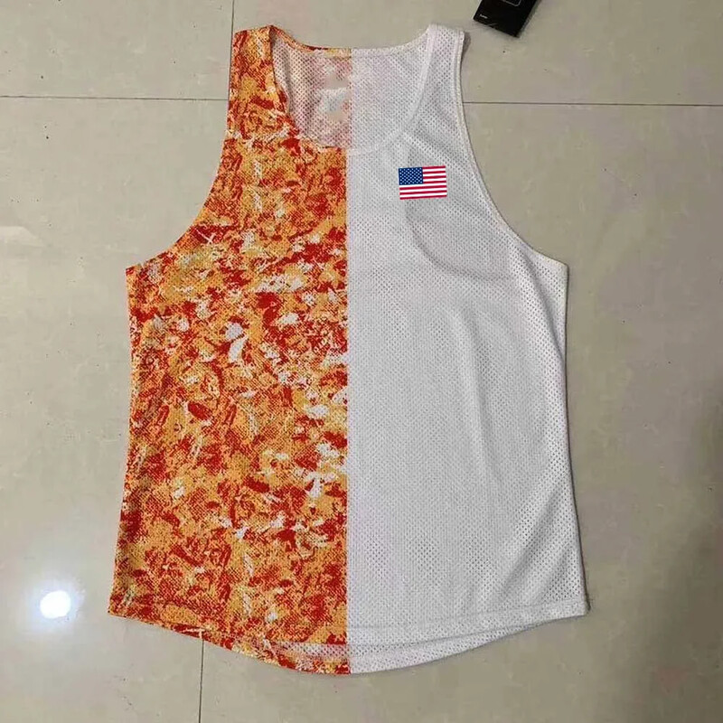 Tricou pentru alergare atletic pentru bărbați, maiuu ultraușor pentru maraton, cămăși cu spate în Y, tricou fără mâneci, pentru antrenament, pentru antrenament uscat.