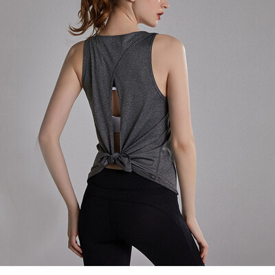 Ženske majice bez rukava za jogu Brzosušeće ženske odjeće za vježbanje u teretani Bez rukava Sportske majice bez leđa Cross Sportske majice Majica za fitness 2022.