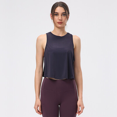 YJKVUR Topuri de yoga fără mâneci pentru femei, bluză cu uscare rapidă, respirabilă, acoperire pentru antrenament de gimnastică, tricou rece pentru alergare, maiou scurt