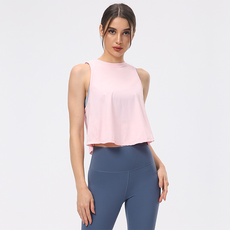 YJKVUR Topuri de yoga fără mâneci pentru femei, bluză cu uscare rapidă, respirabilă, acoperire pentru antrenament de gimnastică, tricou rece pentru alergare, maiou scurt
