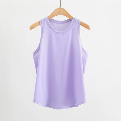 Vestă din țesătură ușoară pentru yoga cu gât rotund, cu cămașă de jogging reflectorizant, tricou sport clasic fără mâneci