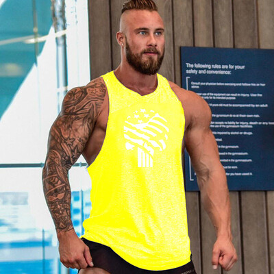 Cămașă cu craniu imprimat culturism Fitness Stringers Bărbați Tank Top Vestă de alergare Tricou de gimnastică Sport