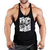 2024 Noul Bodybuilding Stringer Tank Tops Bărbați Anime amuzant de vară Îmbrăcăminte vestă de alergare Îmbrăcăminte de fitness Maiuri de gimnastică din bumbac