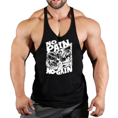 2024 Noul Bodybuilding Stringer Tank Tops Bărbați Anime amuzant de vară Îmbrăcăminte vestă de alergare Îmbrăcăminte de fitness Maiuri de gimnastică din bumbac