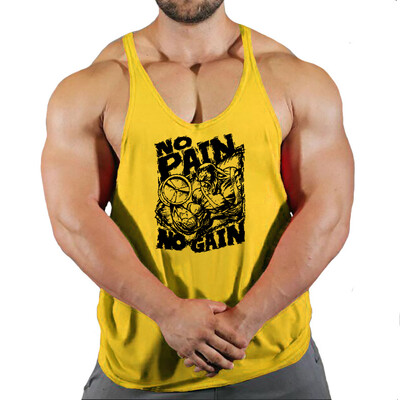 2024 Noul Bodybuilding Stringer Tank Tops Bărbați Anime amuzant de vară Îmbrăcăminte vestă de alergare Îmbrăcăminte de fitness Maiuri de gimnastică din bumbac