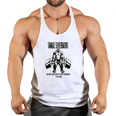 2024 Noul Bodybuilding Stringer Tank Tops Bărbați Anime amuzant de vară Îmbrăcăminte vestă de alergare Îmbrăcăminte de fitness Maiuri de gimnastică din bumbac