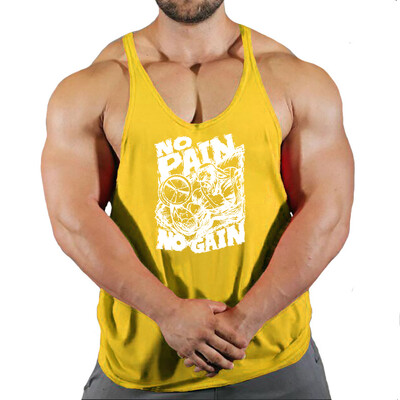 2024 Noul Bodybuilding Stringer Tank Tops Bărbați Anime amuzant de vară Îmbrăcăminte vestă de alergare Îmbrăcăminte de fitness Maiuri de gimnastică din bumbac