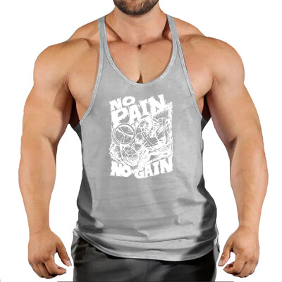 2024 Noul Bodybuilding Stringer Tank Tops Bărbați Anime amuzant de vară Îmbrăcăminte vestă de alergare Îmbrăcăminte de fitness Maiuri de gimnastică din bumbac