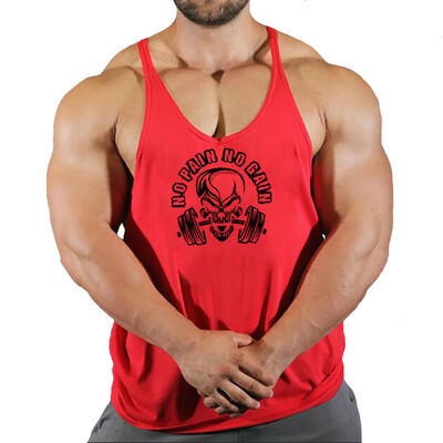 2024 Noul Bodybuilding Stringer Tank Tops Bărbați Anime amuzant de vară Îmbrăcăminte vestă de alergare Îmbrăcăminte de fitness Maiuri de gimnastică din bumbac