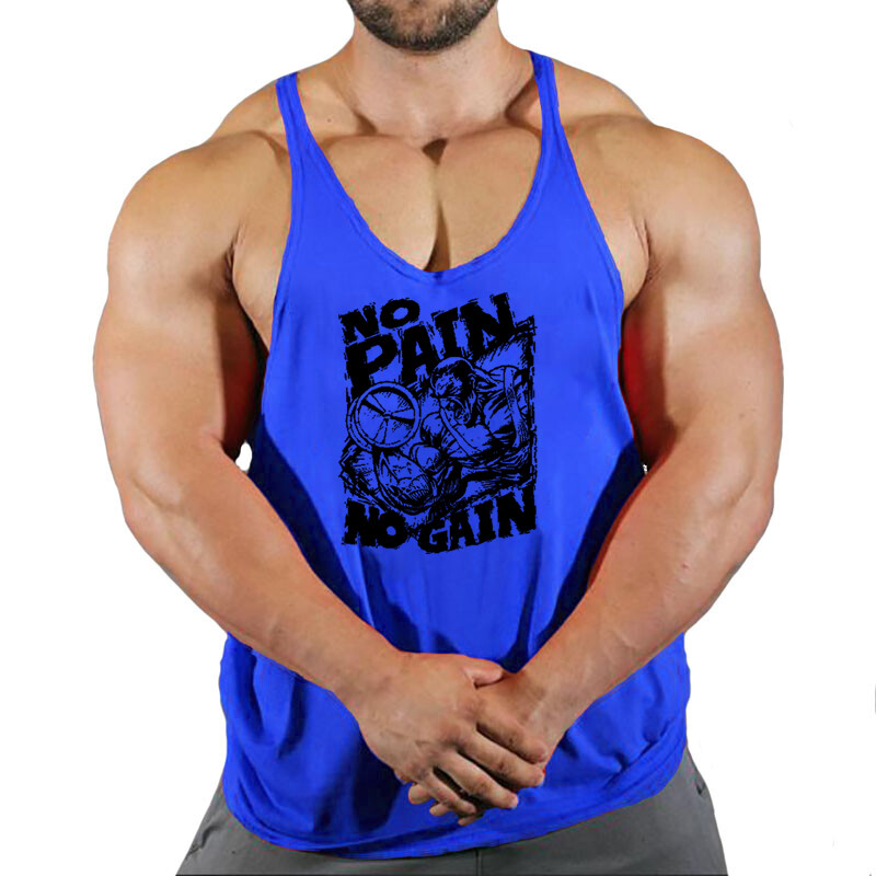 2024 Noul Bodybuilding Stringer Tank Tops Bărbați Anime amuzant de vară Îmbrăcăminte vestă de alergare Îmbrăcăminte de fitness Maiuri de gimnastică din bumbac