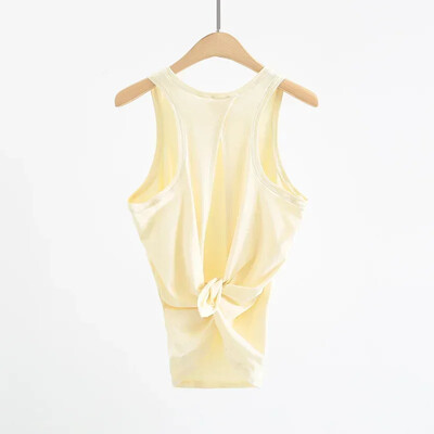 Top tanc de yoga atletic super moale, ușoare, femei, spate, deschis, simplu, sport, vestă de fitness, îmbrăcăminte largi, din nailon, pentru antrenament.