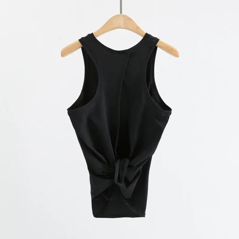 Top tanc de yoga atletic super moale, ușoare, femei, spate, deschis, simplu, sport, vestă de fitness, îmbrăcăminte largi, din nailon, pentru antrenament.