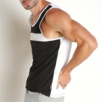 Vīriešu tīklveida suņu ķepas SexyMan Play guļamveļa Muskuļu vingrošanas veste Kultūrisms Bezpiedurkņu krekls Singlets RT Fitnesa Apģērbs
