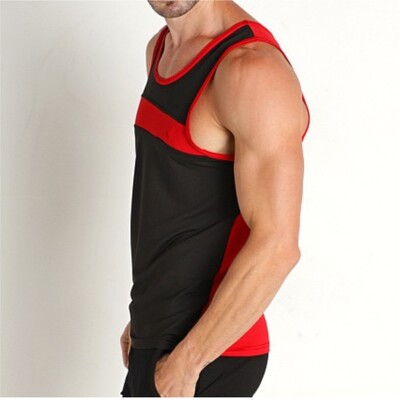 Vīriešu tīklveida suņu ķepas SexyMan Play guļamveļa Muskuļu vingrošanas veste Kultūrisms Bezpiedurkņu krekls Singlets RT Fitnesa Apģērbs