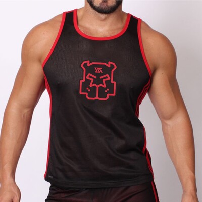 Maieu din plasă pentru bărbați SexyMan Play Lenjerie de noapte Vestă pentru gimnastică musculară Cămașă fără mâneci Culturism Maiote de fitness Îmbrăcăminte RT