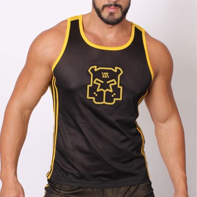 Maieu din plasă pentru bărbați SexyMan Play Lenjerie de noapte Vestă pentru gimnastică musculară Cămașă fără mâneci Culturism Maiote de fitness Îmbrăcăminte RT