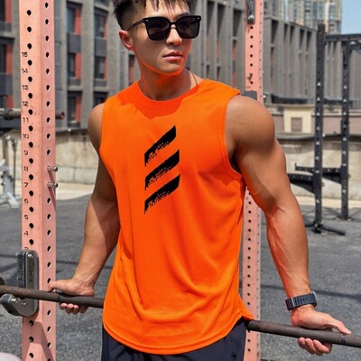 2024 Bărbați Tank top Gym Mesh ventilație Antrenament Fitness Culturism cămașă fără mâneci îmbrăcăminte Sport Singlet vesta bărbați Tricou
