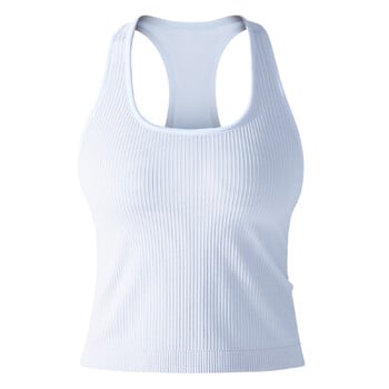 Νέο Yoga Racerback Tank Top Στενό Γυμναστήριο για τρέξιμο Quick Dry Αθλητικό γιλέκο γρήγορου στεγνώματος Active Wear Slim Top Γυναικείο μονό μπλουζάκι