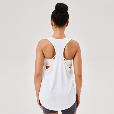 Bluză sport pentru femei Vestă largi de yoga Cămăși de antrenament cu uscare rapidă Fără mâneci cu spate cursier Sport Fitness Alergare Tank Top Îmbrăcăminte atletică