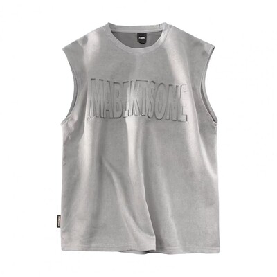 Smaga zamšādas veste vīriešu vasaras augstākās klases sajūta smuki skaists gadījuma brīvs sporta T-krekls vīriešu apģērbs bez piedurknēm