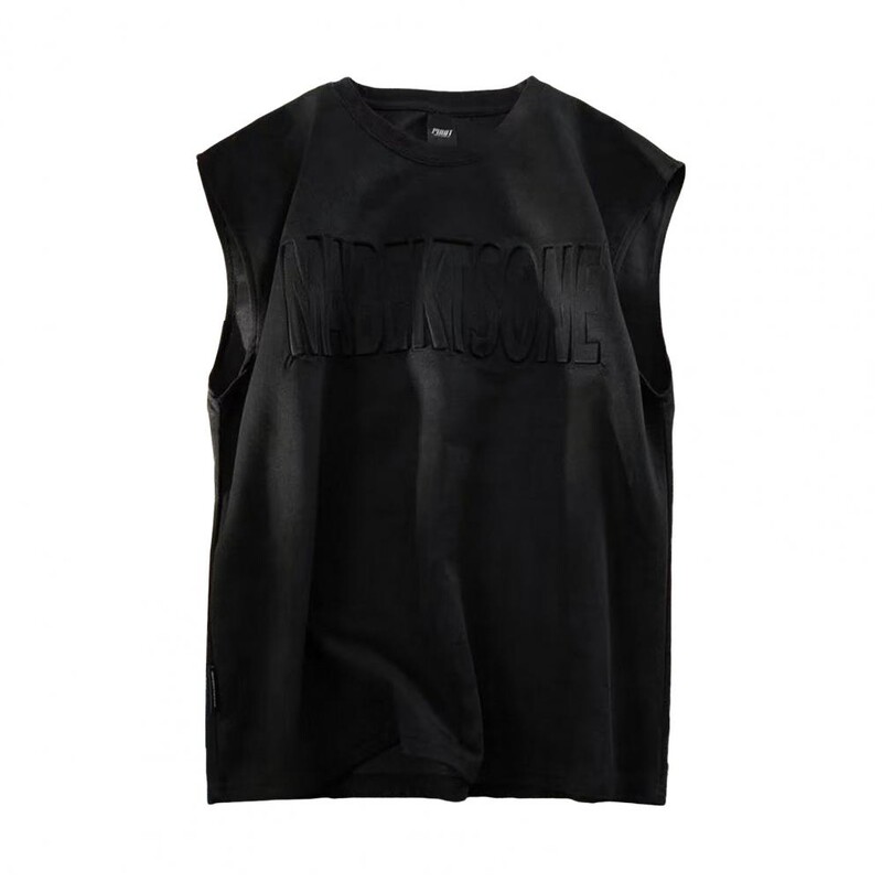 Smaga zamšādas veste vīriešu vasaras augstākās klases sajūta smuki skaists gadījuma brīvs sporta T-krekls vīriešu apģērbs bez piedurknēm