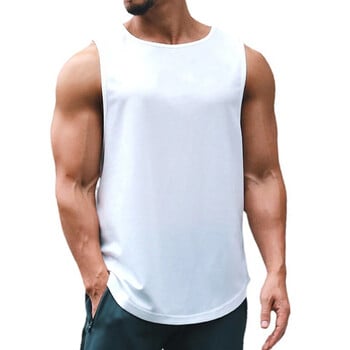 Summer Marathon Running Quick Dry Sports Tank Top Ανδρικό διχτυωτό αμάνικο μπλουζάκι Fitness Training Basketball Loose Fit Gym γιλέκο