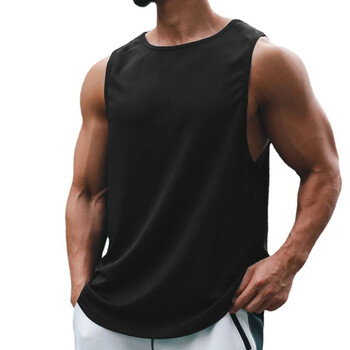 Summer Marathon Running Quick Dry Sports Tank Top Ανδρικό διχτυωτό αμάνικο μπλουζάκι Fitness Training Basketball Loose Fit Gym γιλέκο