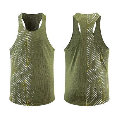 Profesionalni muški prsluk za maratonsko trčanje, sportsko odijelo, brzo sušeća oprema za trening za natjecanja, ljetnu sezonu