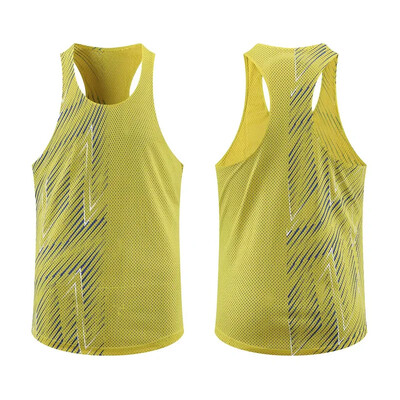 Profesionalni muški prsluk za maratonsko trčanje, sportsko odijelo, brzo sušeća oprema za trening za natjecanja, ljetnu sezonu