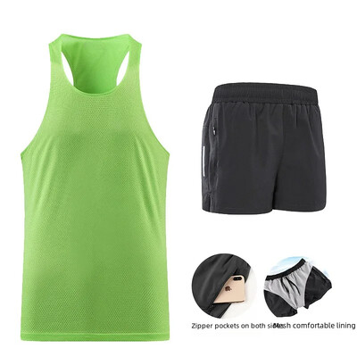 Profesionalni muški prsluk za maratonsko trčanje, sportsko odijelo, brzo sušeća oprema za trening za natjecanja, ljetnu sezonu