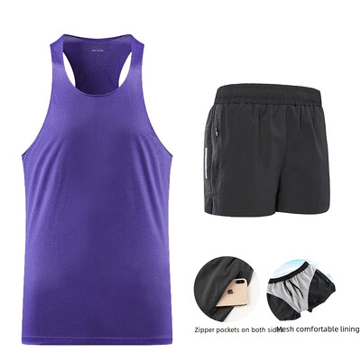 Profesionalni muški prsluk za maratonsko trčanje, sportsko odijelo, brzo sušeća oprema za trening za natjecanja, ljetnu sezonu