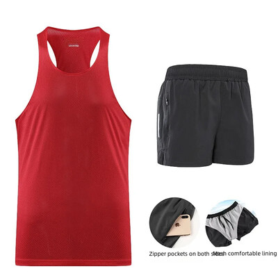 Profesionalni muški prsluk za maratonsko trčanje, sportsko odijelo, brzo sušeća oprema za trening za natjecanja, ljetnu sezonu